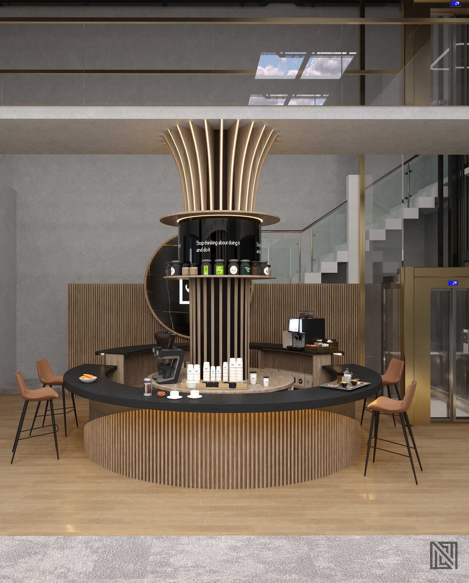 3S Real Estate — Office — commercial, view 11 of 18, Dubai, UAE. 3ds Max · Corona render by Nasmeer VM.