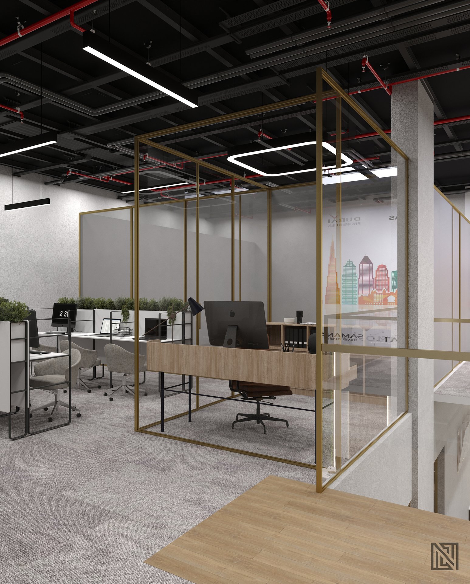 3S Real Estate — Office — commercial, view 16 of 18, Dubai, UAE. 3ds Max · Corona render by Nasmeer VM.