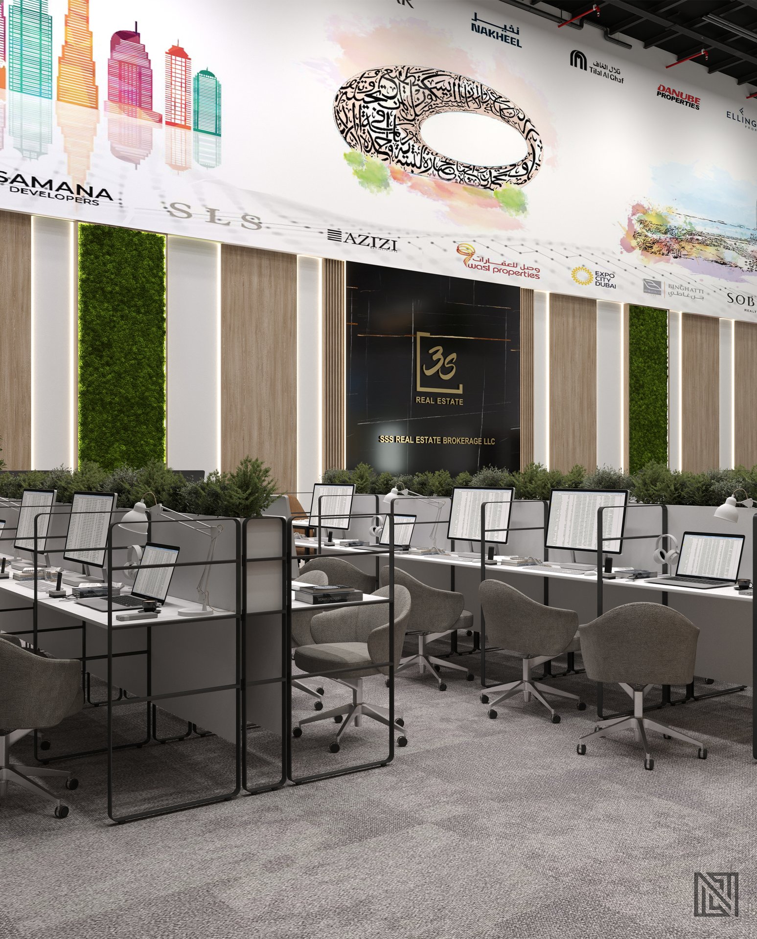 3S Real Estate — Office — commercial, view 6 of 18, Dubai, UAE. 3ds Max · Corona render by Nasmeer VM.