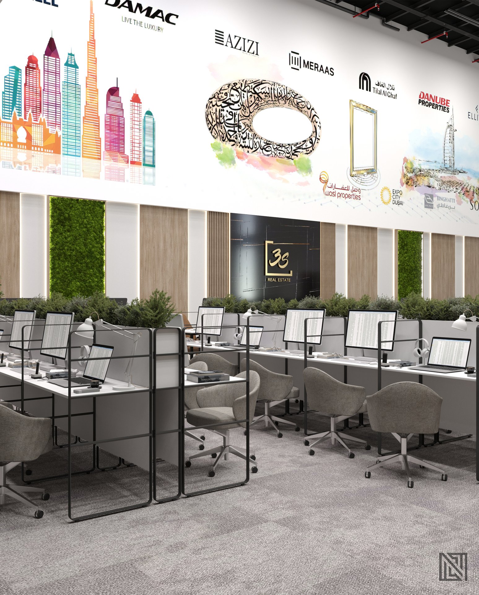 3S Real Estate — Office — commercial, view 7 of 18, Dubai, UAE. 3ds Max · Corona render by Nasmeer VM.