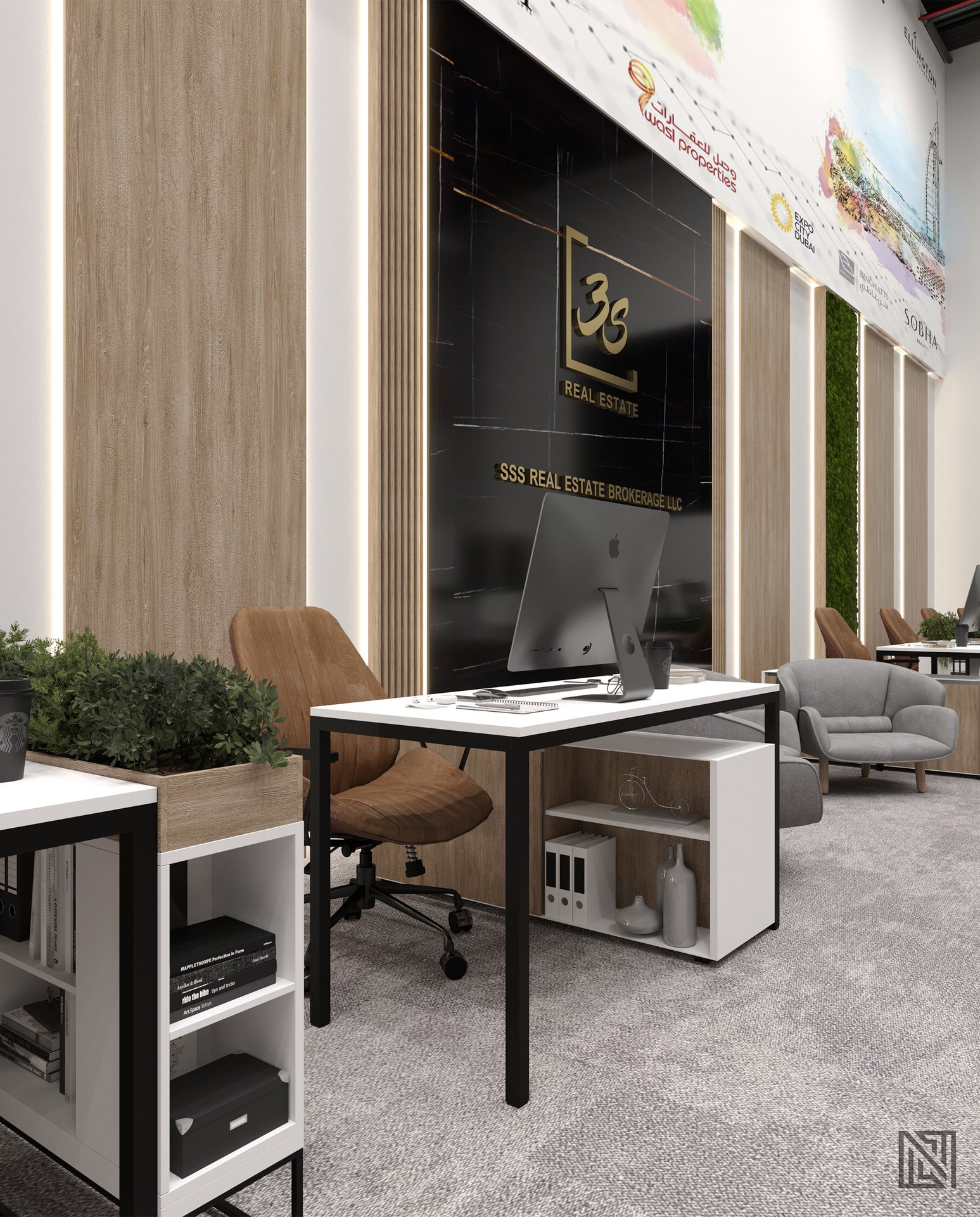3S Real Estate — Office — commercial, view 8 of 18, Dubai, UAE. 3ds Max · Corona render by Nasmeer VM.