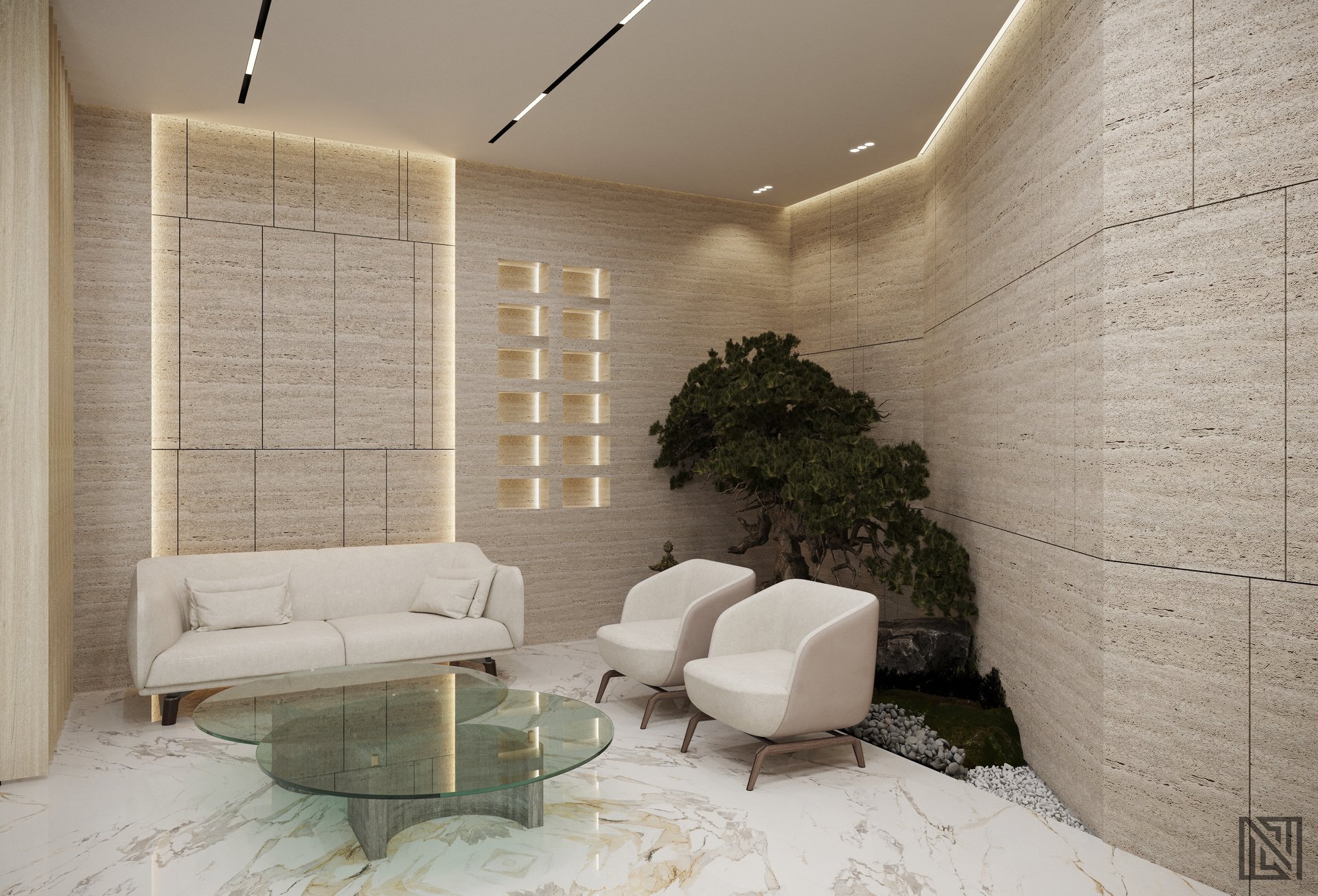 ATGC Project — architecture, view 13 of 37, Radiant Square Tower, Abu Dhabi. 3ds Max · Corona render by Nasmeer VM.