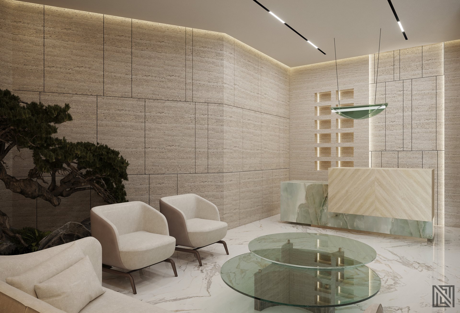 ATGC Project — architecture, view 14 of 37, Radiant Square Tower, Abu Dhabi. 3ds Max · Corona render by Nasmeer VM.