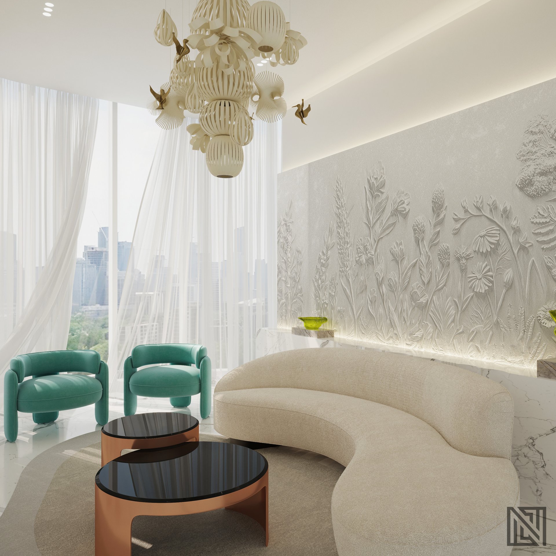 ATGC Project — architecture, view 15 of 37, Radiant Square Tower, Abu Dhabi. 3ds Max · Corona render by Nasmeer VM.