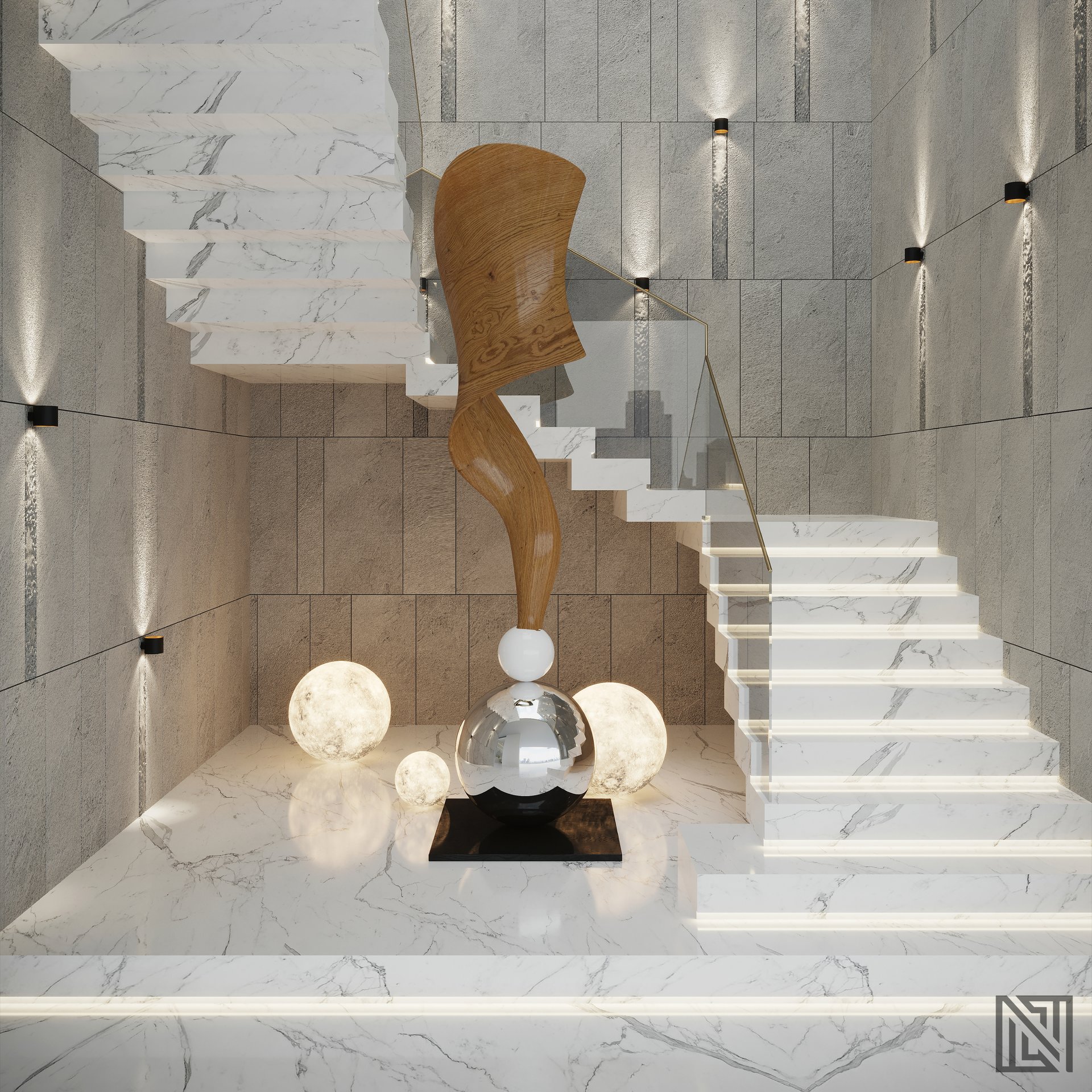 ATGC Project — architecture, view 16 of 37, Radiant Square Tower, Abu Dhabi. 3ds Max · Corona render by Nasmeer VM.