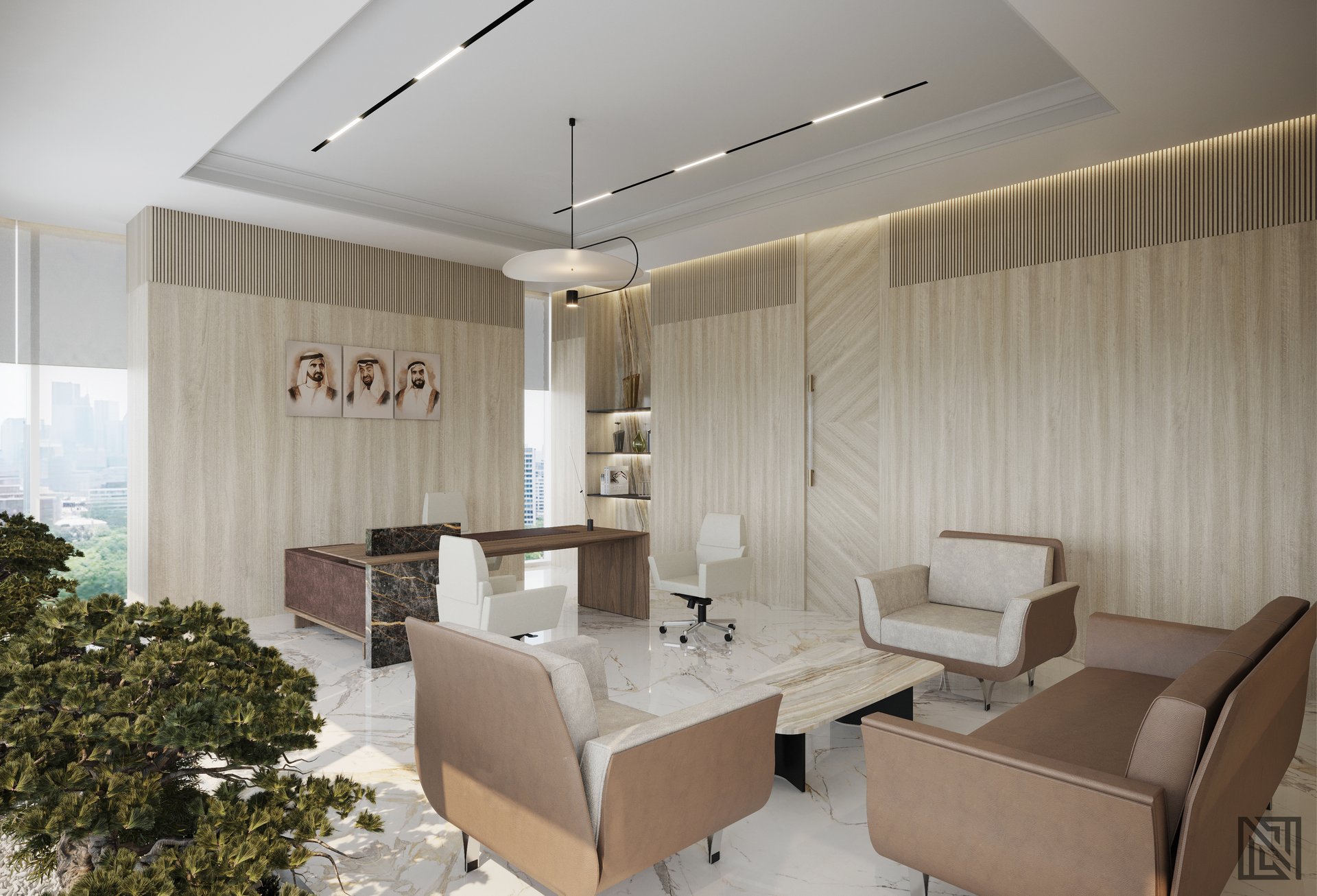ATGC Project — architecture, view 18 of 37, Radiant Square Tower, Abu Dhabi. 3ds Max · Corona render by Nasmeer VM.