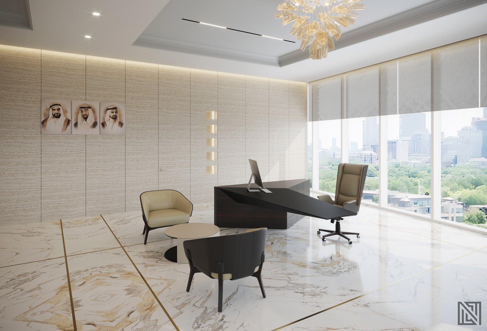 ATGC Project — architecture, view 23 of 37, Radiant Square Tower, Abu Dhabi. 3ds Max · Corona render by Nasmeer VM.