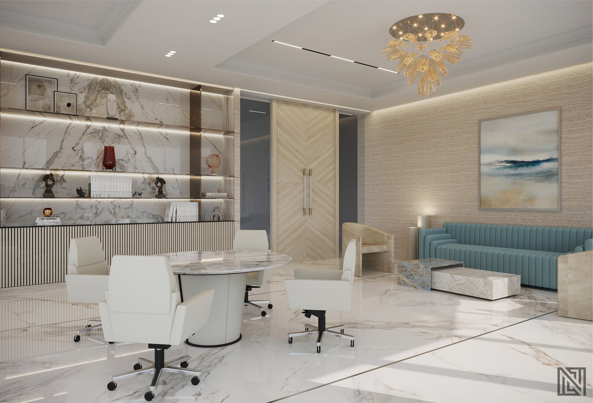 ATGC Project — architecture, view 29 of 37, Radiant Square Tower, Abu Dhabi. 3ds Max · Corona render by Nasmeer VM.