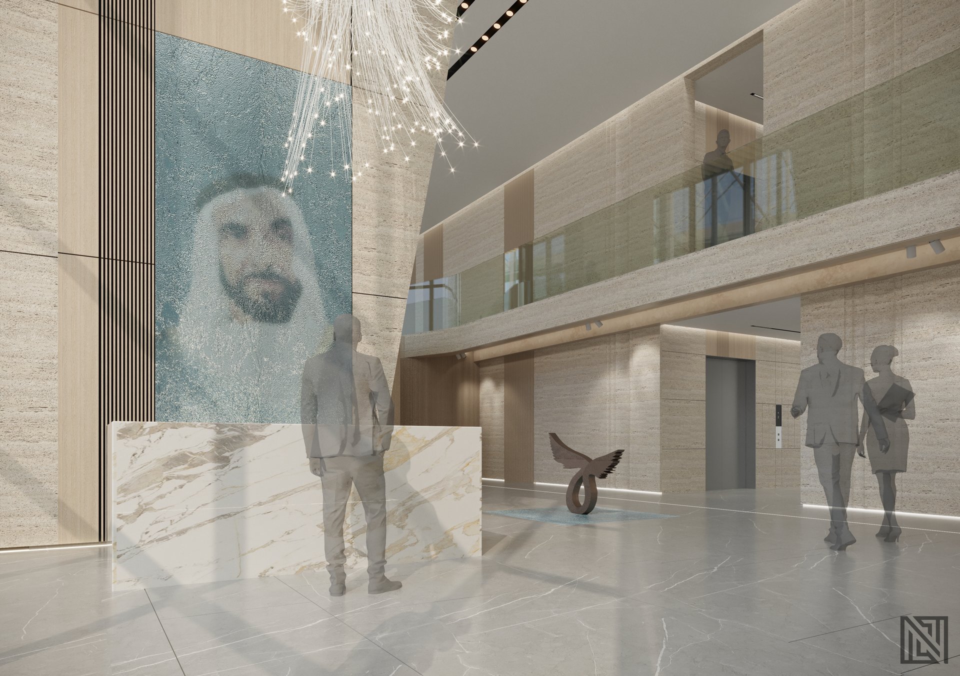 ATGC Project — architecture, view 3 of 37, Radiant Square Tower, Abu Dhabi. 3ds Max · Corona render by Nasmeer VM.