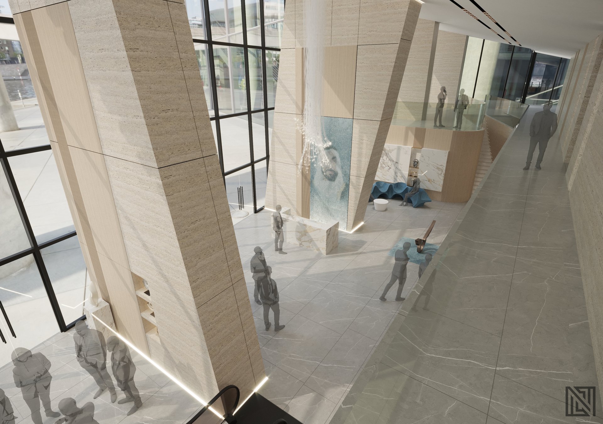 ATGC Project — architecture, view 5 of 37, Radiant Square Tower, Abu Dhabi. 3ds Max · Corona render by Nasmeer VM.