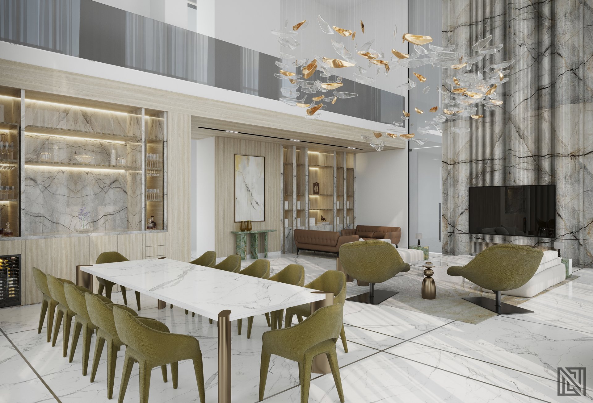 ATGC Project — architecture, view 7 of 37, Radiant Square Tower, Abu Dhabi. 3ds Max · Corona render by Nasmeer VM.