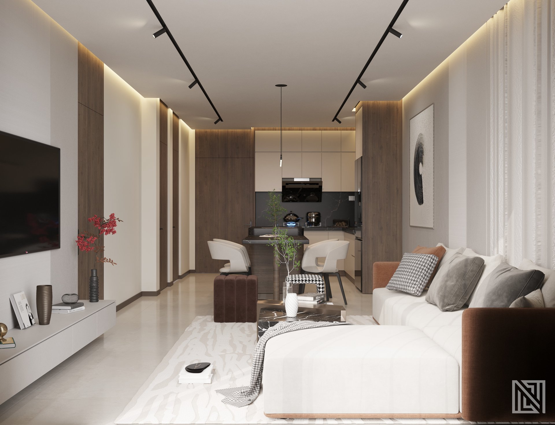 Apartment Interior — interior, view 11 of 12, UAE. 3ds Max · Corona render by Nasmeer VM.