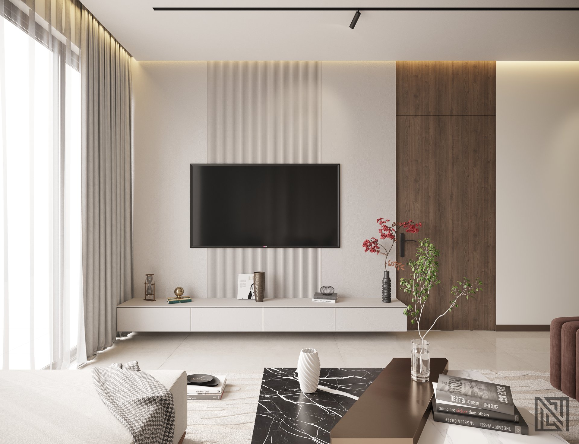 Apartment Interior — interior, view 4 of 12, UAE. 3ds Max · Corona render by Nasmeer VM.
