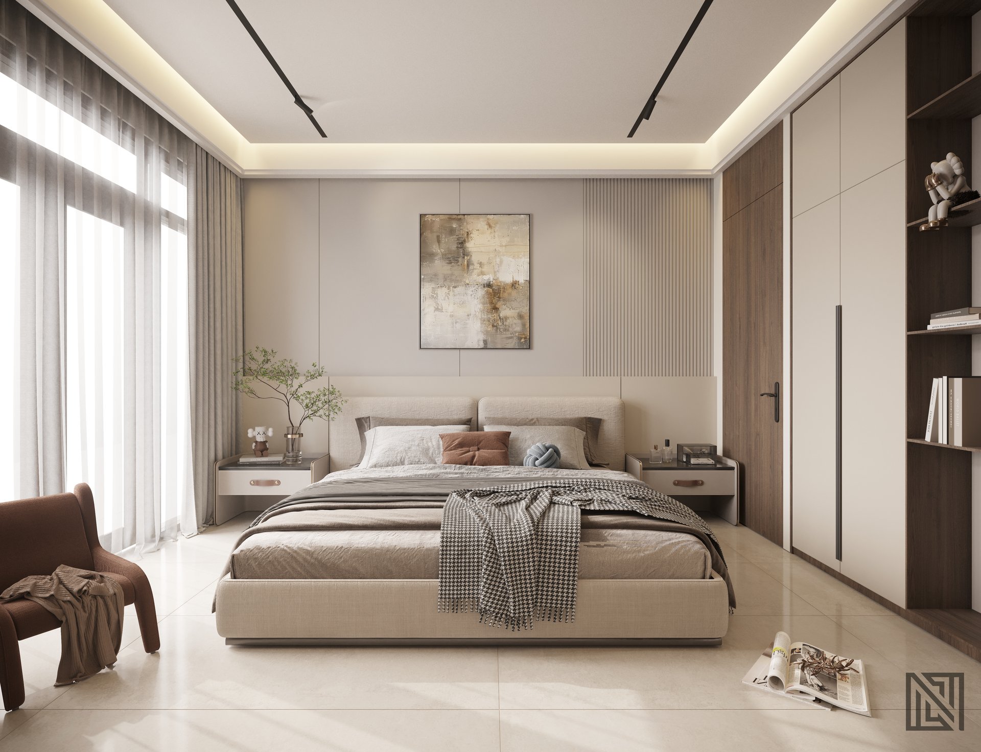 Apartment Interior — interior, view 5 of 12, UAE. 3ds Max · Corona render by Nasmeer VM.