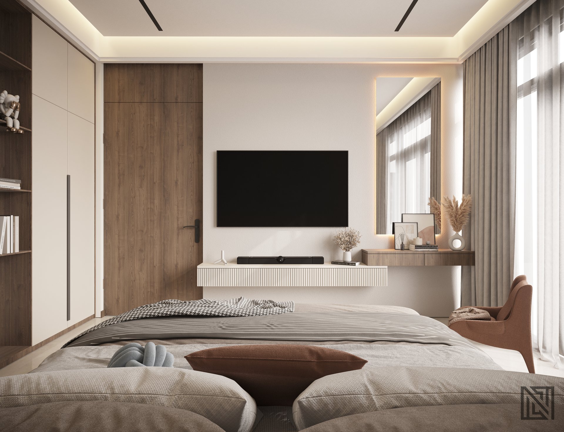Apartment Interior — interior, view 6 of 12, UAE. 3ds Max · Corona render by Nasmeer VM.