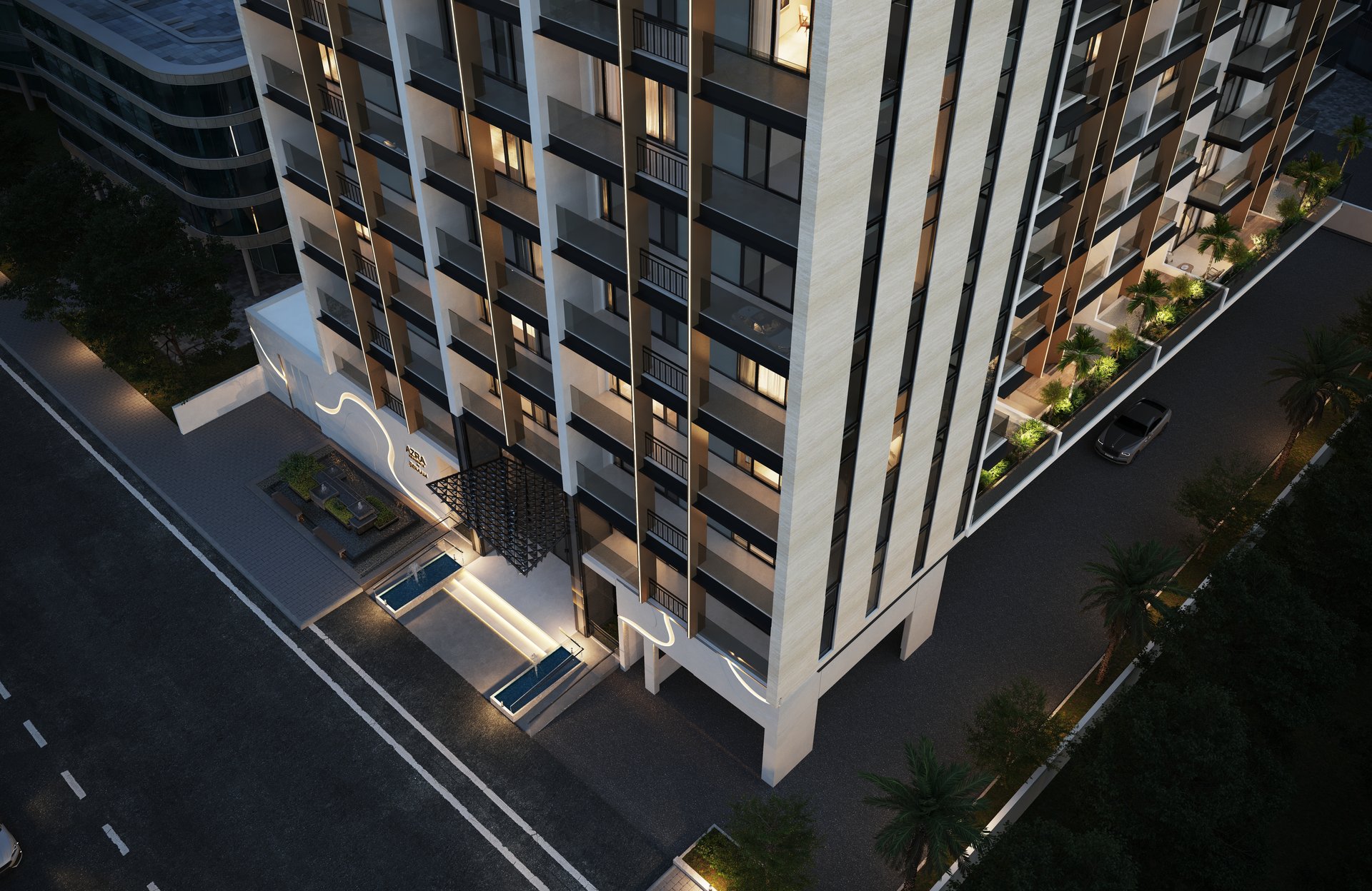 Azra Residence — architecture, view 11 of 74, Beachfront, UAE. 3ds Max · Corona · Lumion render by Nasmeer VM.