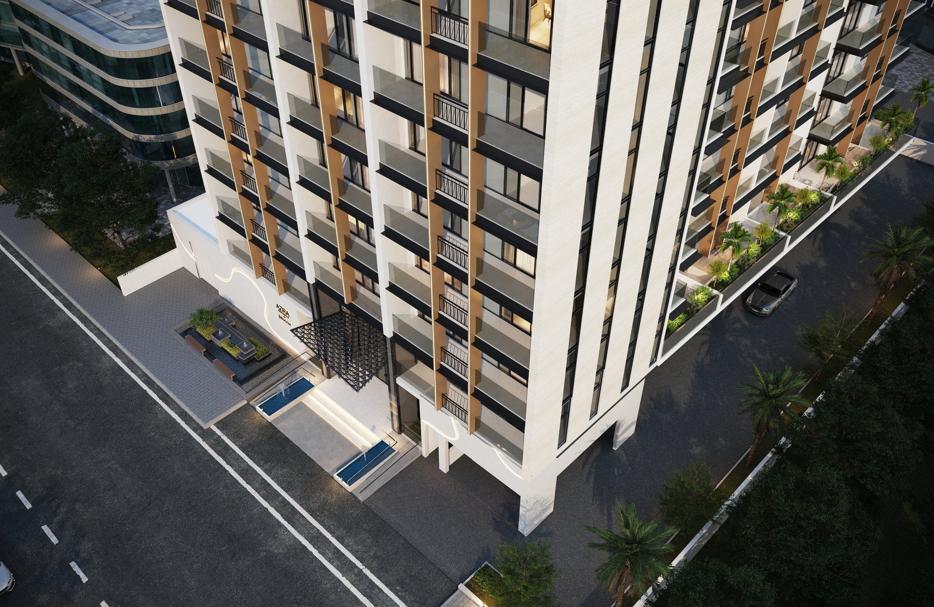Azra Residence — architecture, view 12 of 74, Beachfront, UAE. 3ds Max · Corona · Lumion render by Nasmeer VM.