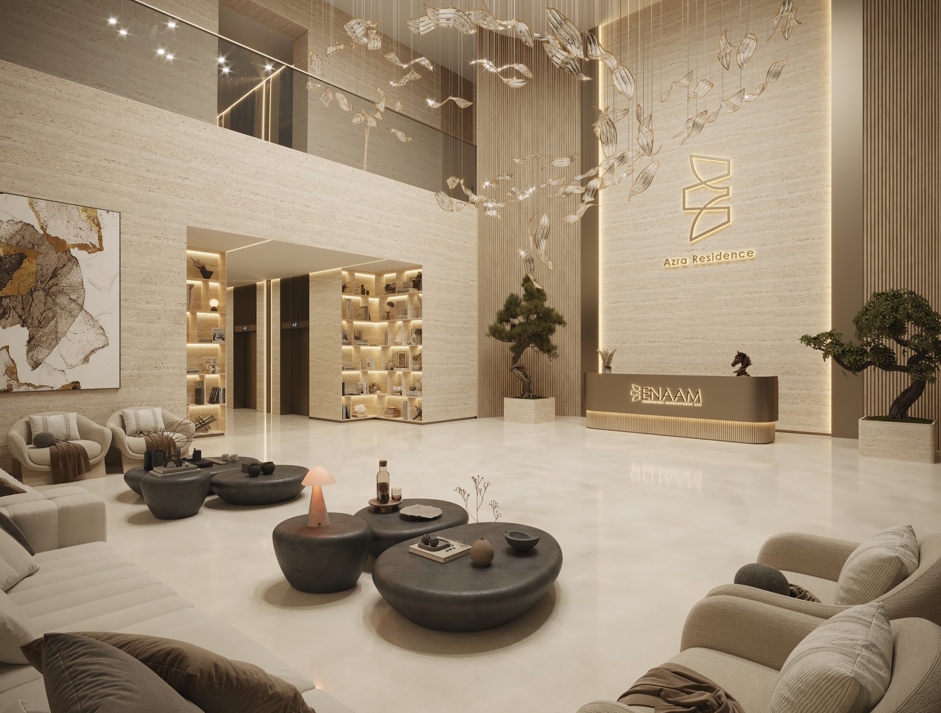 Azra Residence — architecture, view 19 of 74, Beachfront, UAE. 3ds Max · Corona · Lumion render by Nasmeer VM.
