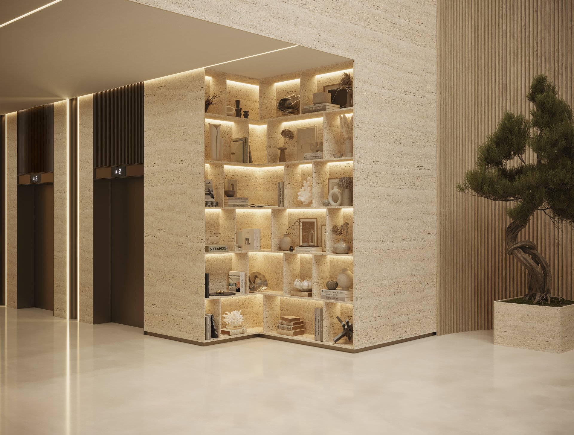 Azra Residence — architecture, view 20 of 74, Beachfront, UAE. 3ds Max · Corona · Lumion render by Nasmeer VM.