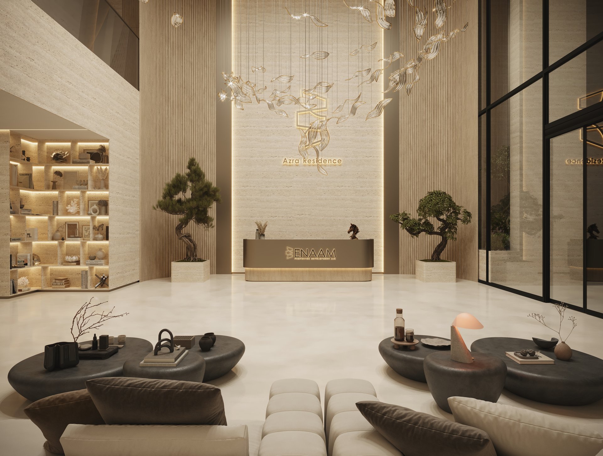 Azra Residence — architecture, view 21 of 74, Beachfront, UAE. 3ds Max · Corona · Lumion render by Nasmeer VM.