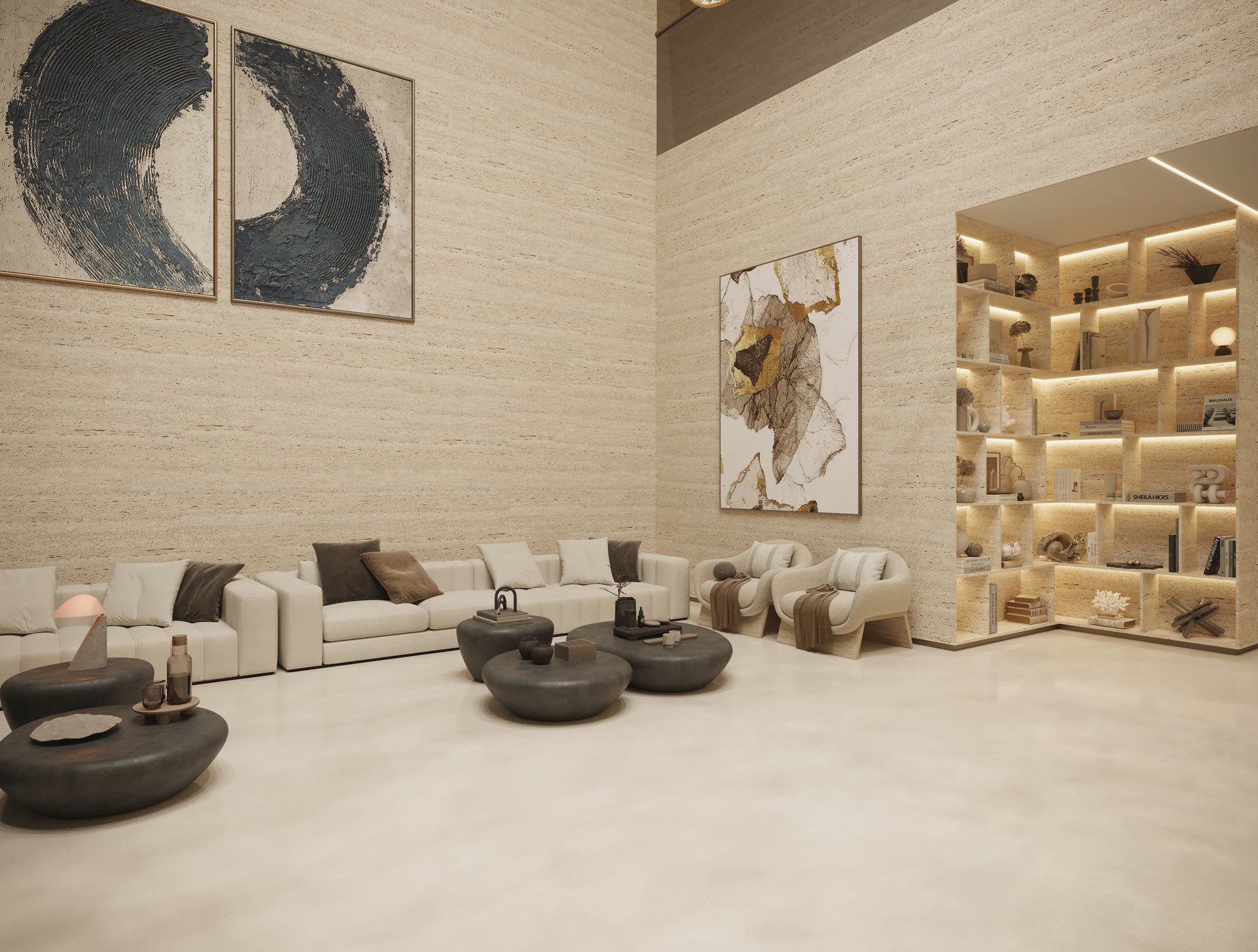 Azra Residence — architecture, view 22 of 74, Beachfront, UAE. 3ds Max · Corona · Lumion render by Nasmeer VM.