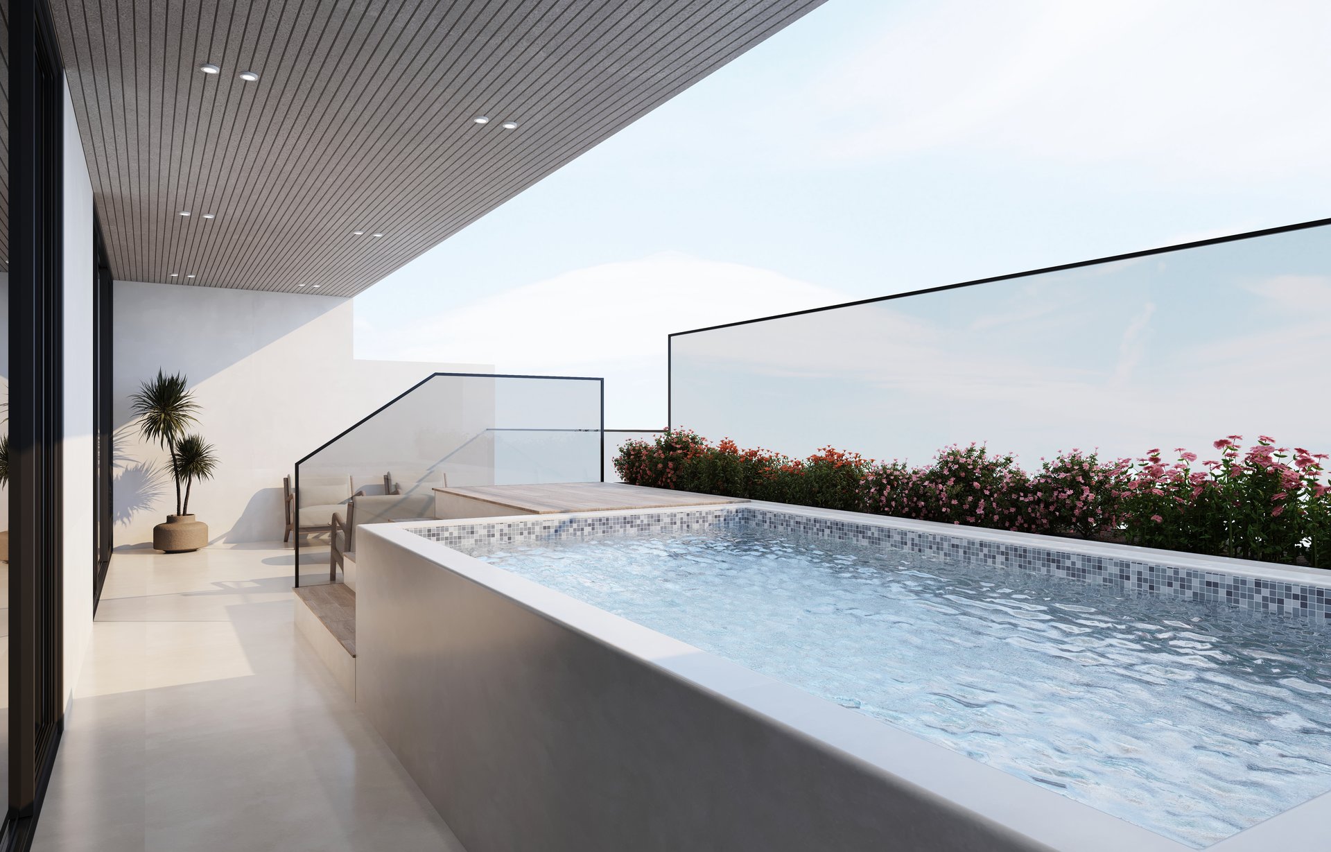 Azra Residence — architecture, view 46 of 74, Beachfront, UAE. 3ds Max · Corona · Lumion render by Nasmeer VM.