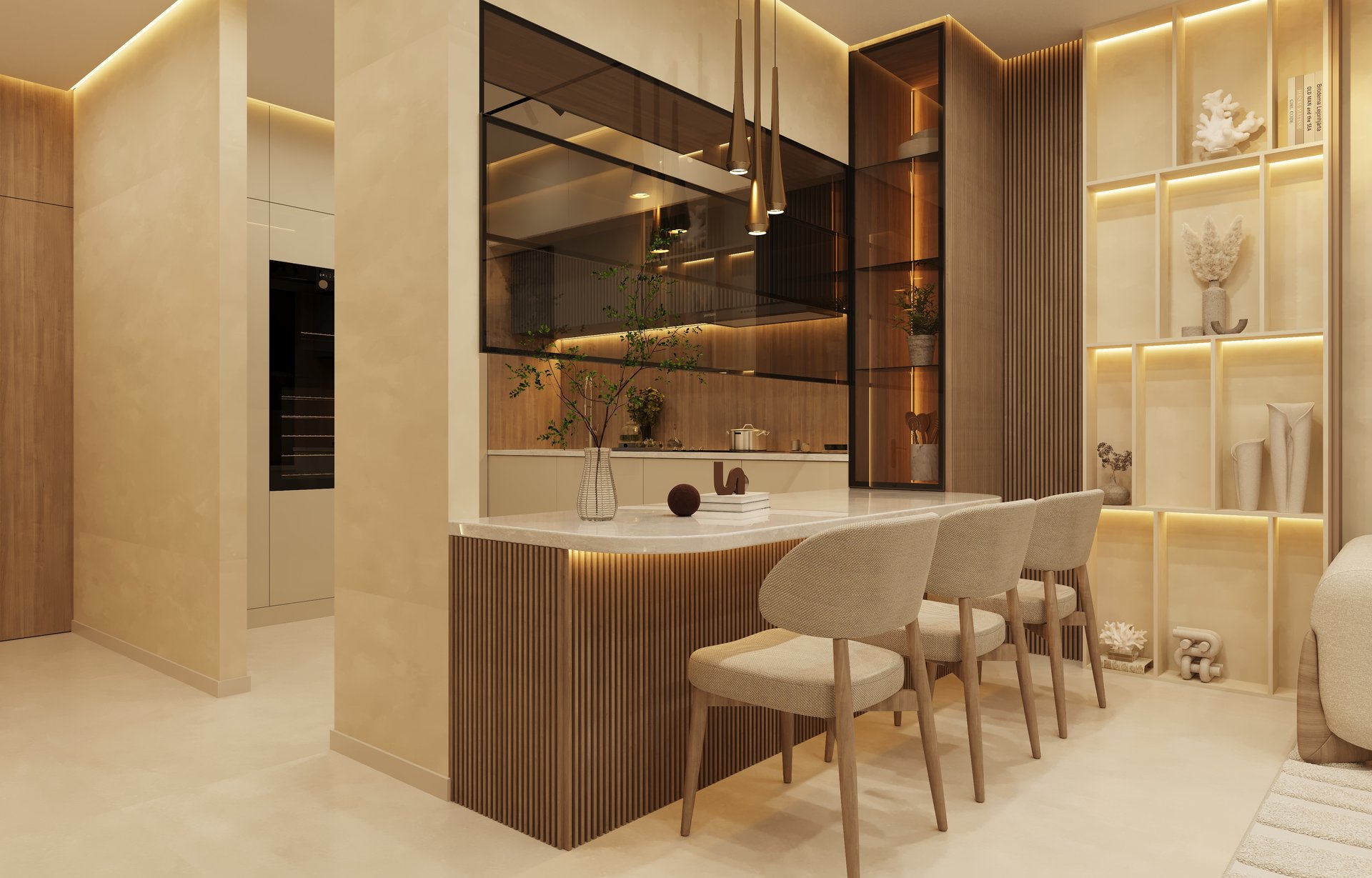 Azra Residence — architecture, view 48 of 74, Beachfront, UAE. 3ds Max · Corona · Lumion render by Nasmeer VM.