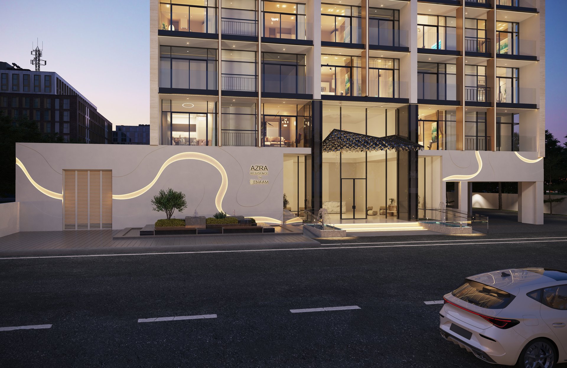 Azra Residence — architecture, view 5 of 74, Beachfront, UAE. 3ds Max · Corona · Lumion render by Nasmeer VM.