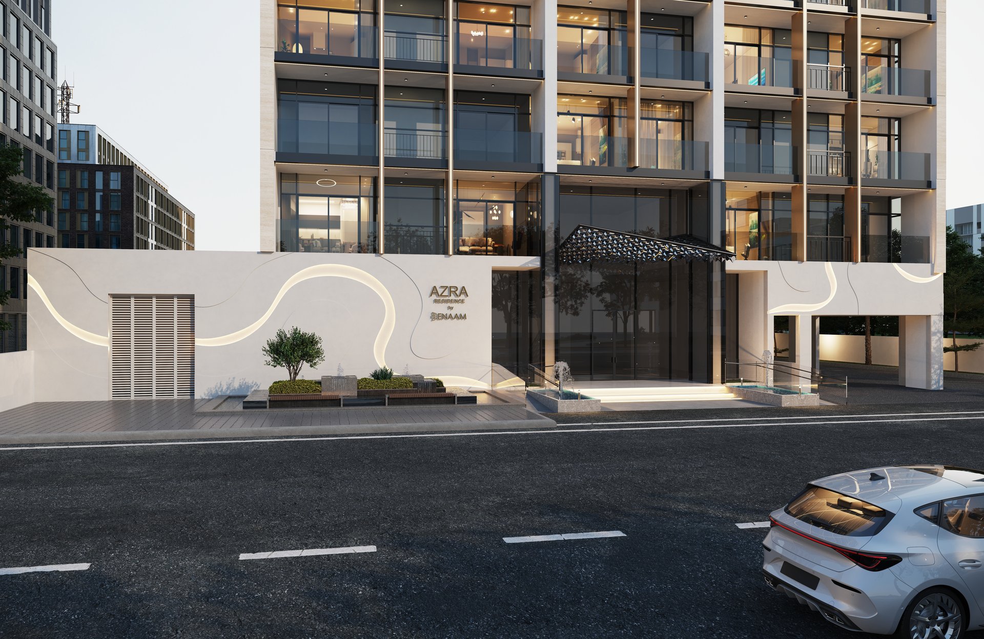 Azra Residence — architecture, view 6 of 74, Beachfront, UAE. 3ds Max · Corona · Lumion render by Nasmeer VM.