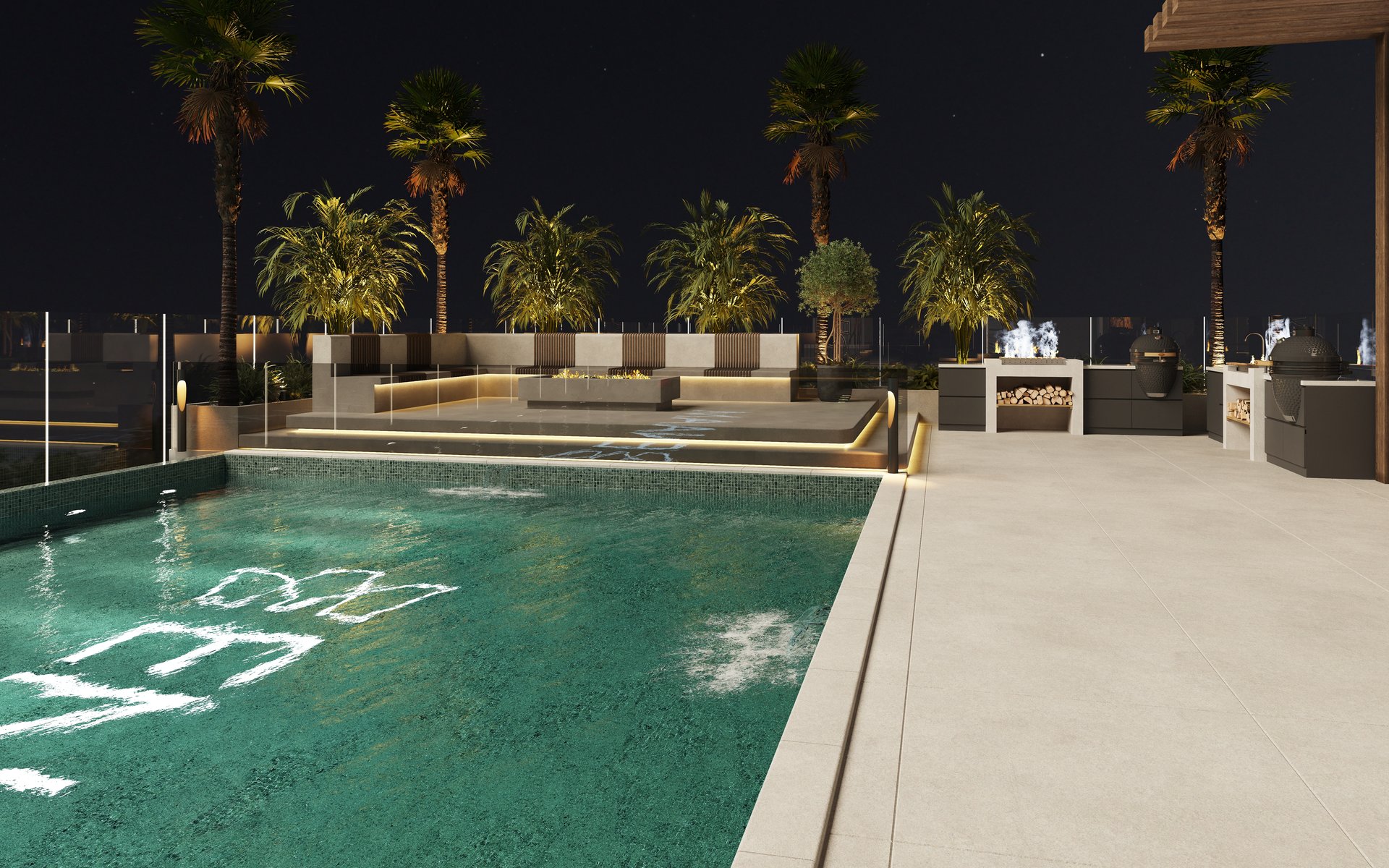 Azra Residence — architecture, view 64 of 74, Beachfront, UAE. 3ds Max · Corona · Lumion render by Nasmeer VM.