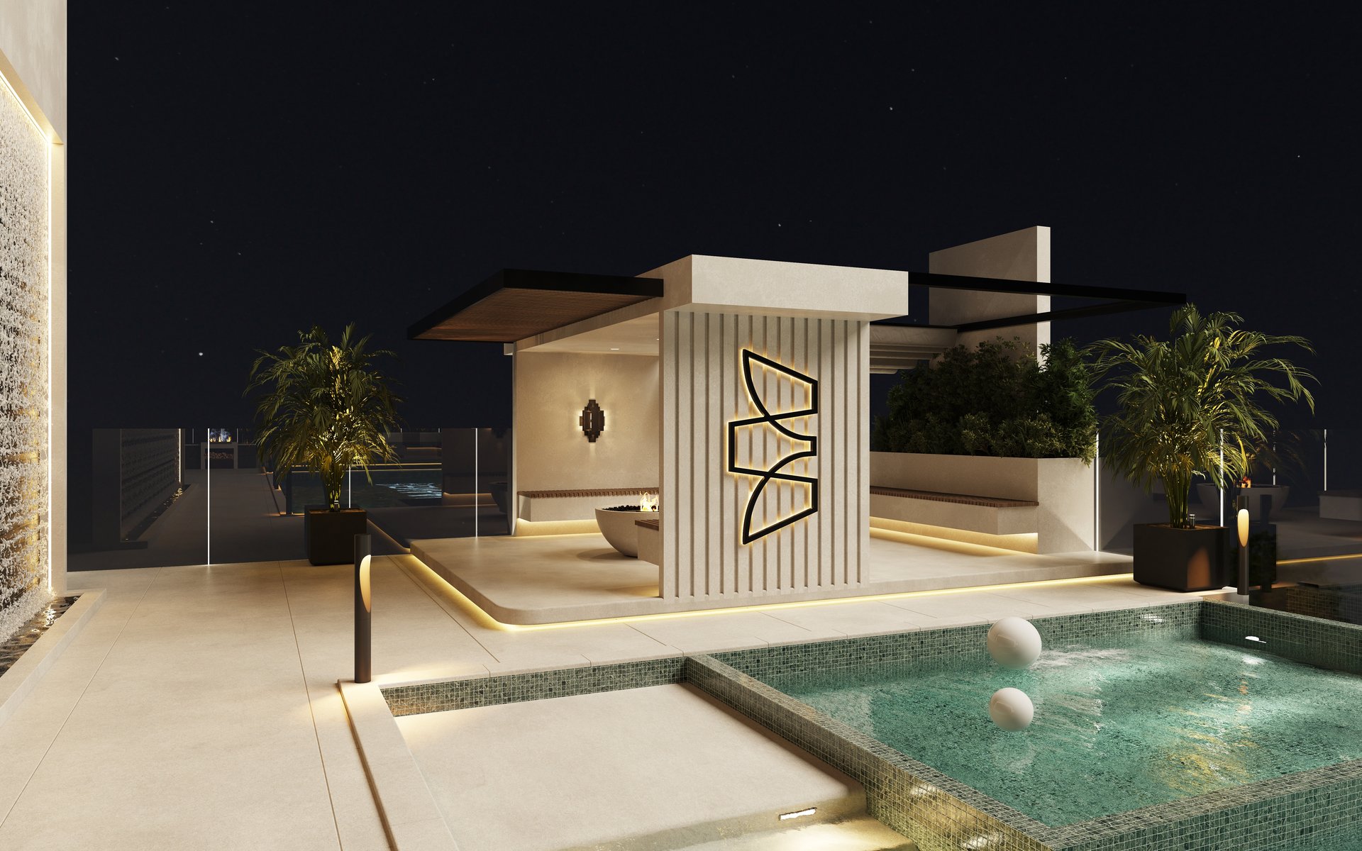 Azra Residence — architecture, view 65 of 74, Beachfront, UAE. 3ds Max · Corona · Lumion render by Nasmeer VM.
