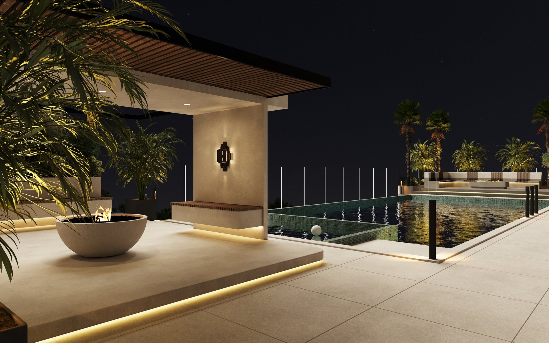 Azra Residence — architecture, view 69 of 74, Beachfront, UAE. 3ds Max · Corona · Lumion render by Nasmeer VM.
