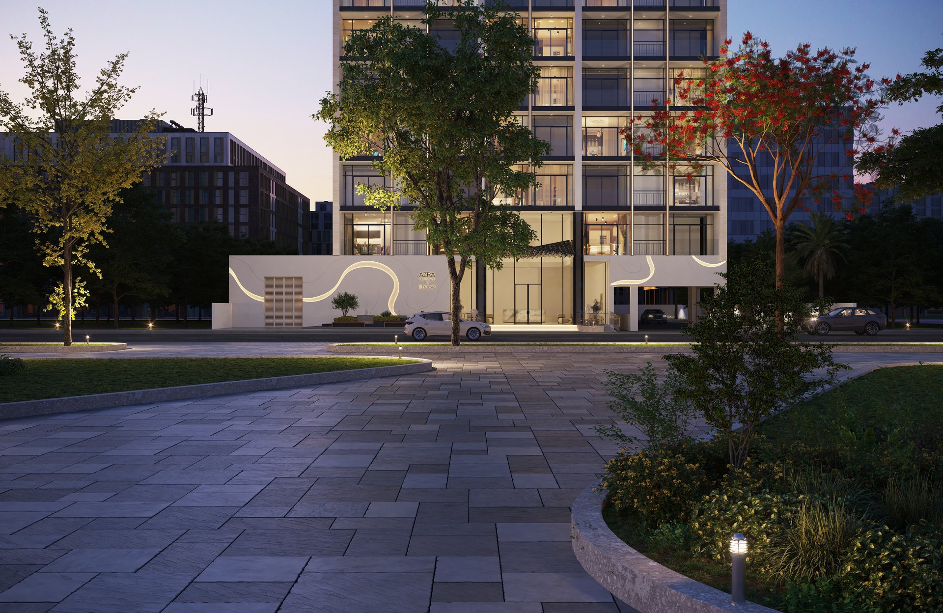 Azra Residence — architecture, view 7 of 74, Beachfront, UAE. 3ds Max · Corona · Lumion render by Nasmeer VM.