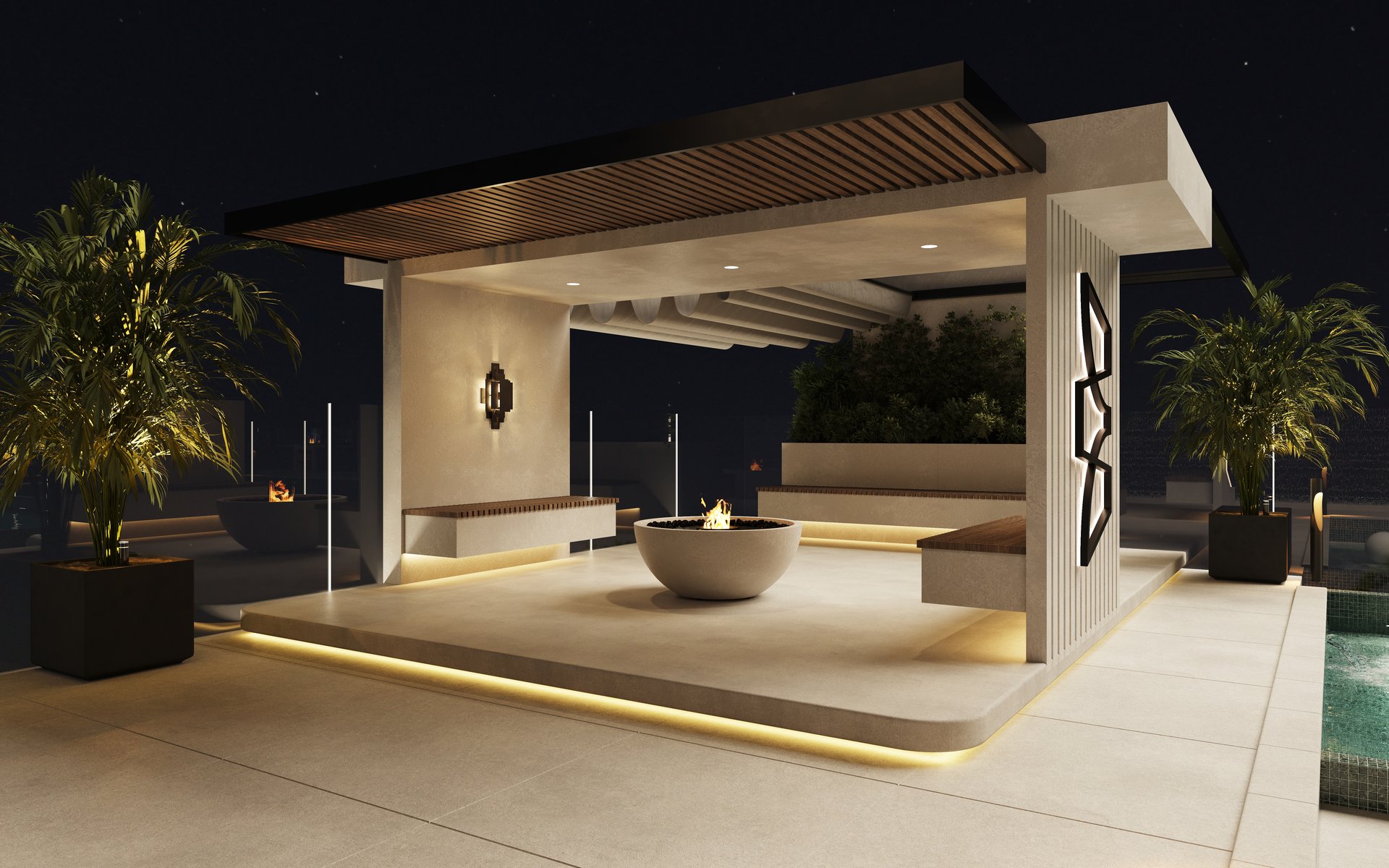 Azra Residence — architecture, view 70 of 74, Beachfront, UAE. 3ds Max · Corona · Lumion render by Nasmeer VM.