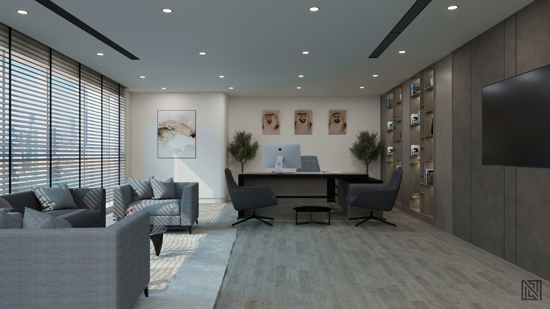 Bainona Head Office — commercial, view 2 of 5, UAE. 3ds Max · V-Ray render by Nasmeer VM.