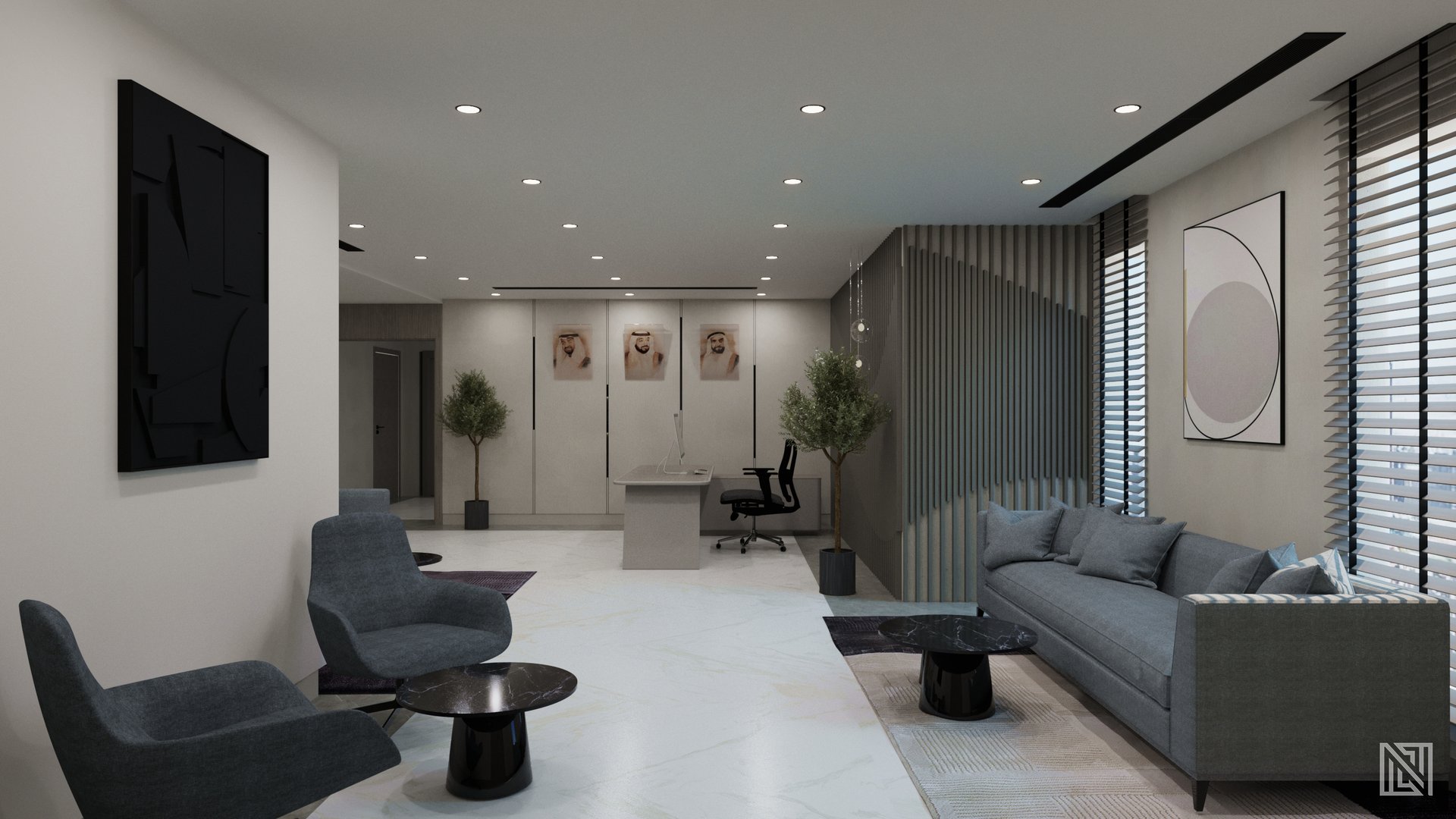 Bainona Head Office — commercial, view 3 of 5, UAE. 3ds Max · V-Ray render by Nasmeer VM.