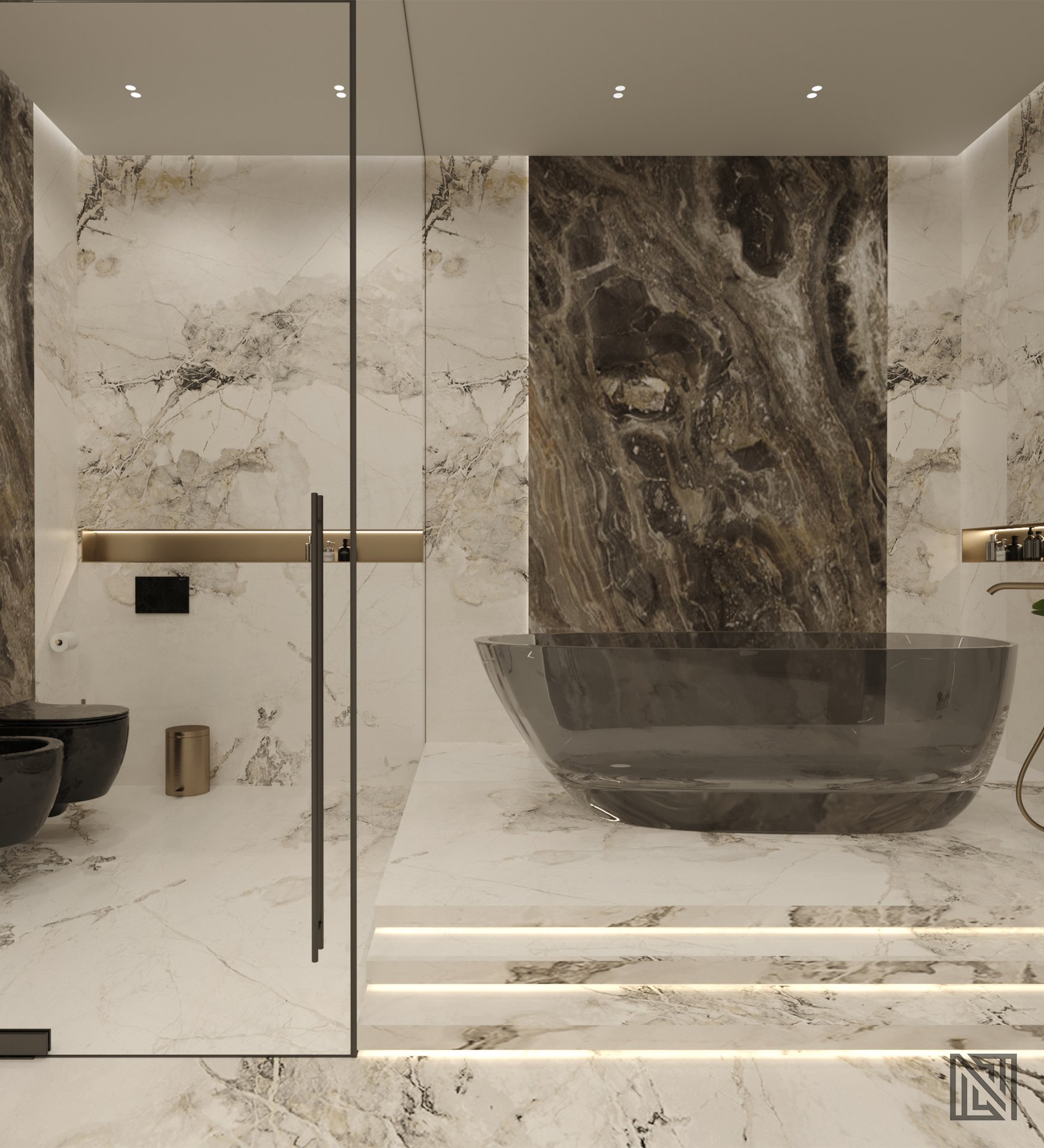 Bath & Dressing Room — interior, view 2 of 4, UAE. 3ds Max · Corona render by Nasmeer VM.