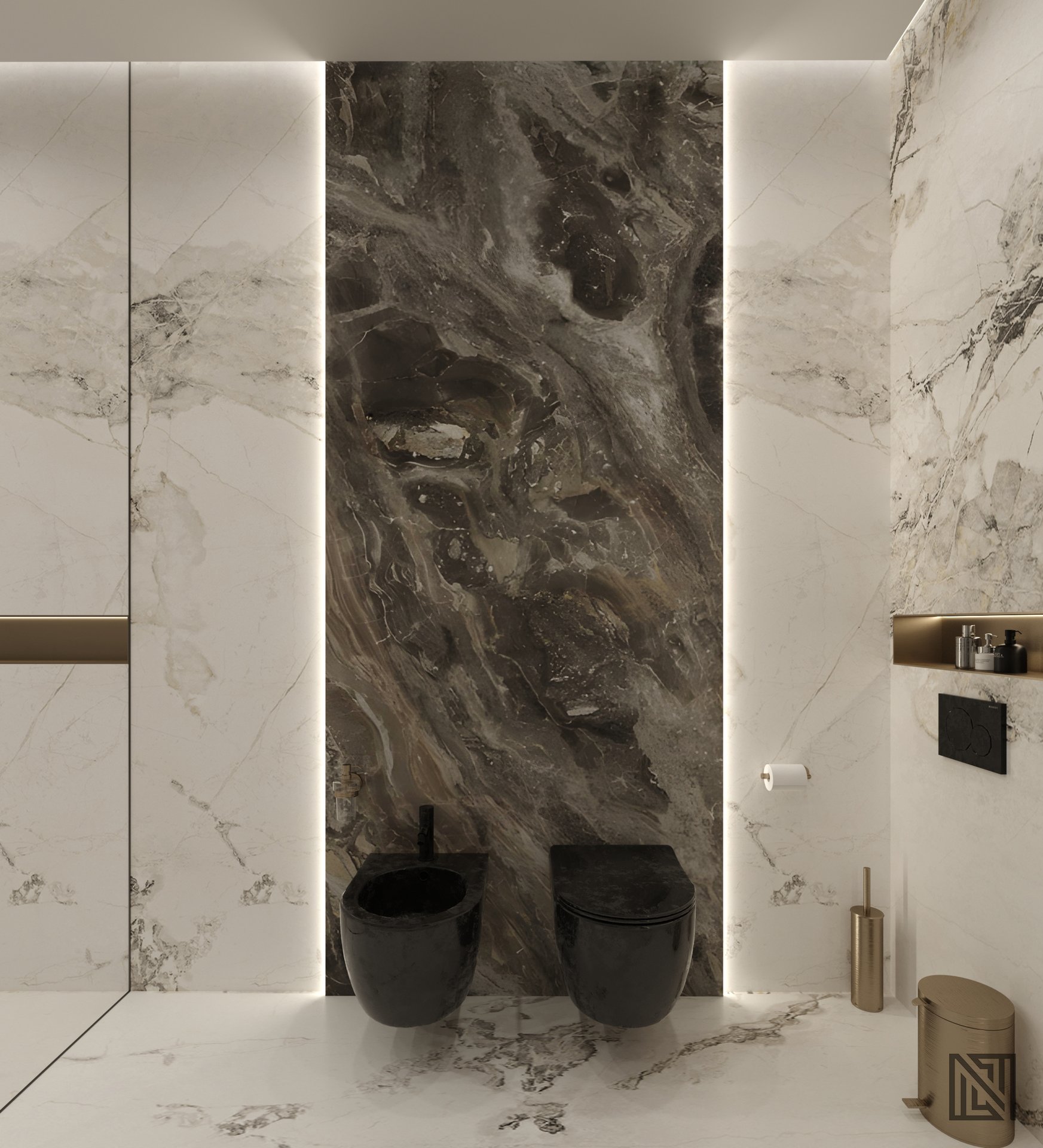Bath & Dressing Room — interior, view 3 of 4, UAE. 3ds Max · Corona render by Nasmeer VM.