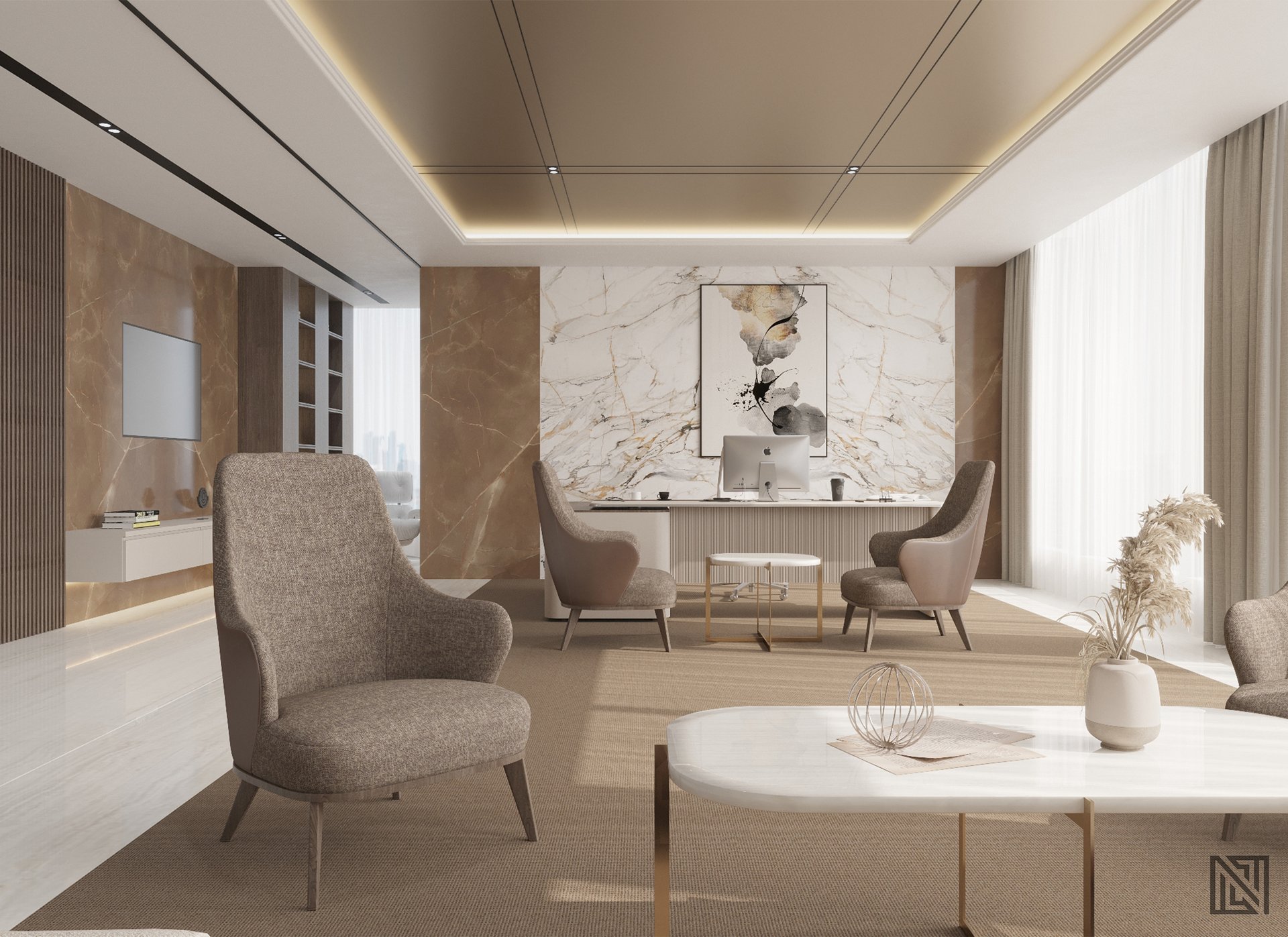 Burjeel Holdings — Office — commercial, view 2 of 17, UAE. 3ds Max · Corona render by Nasmeer VM.