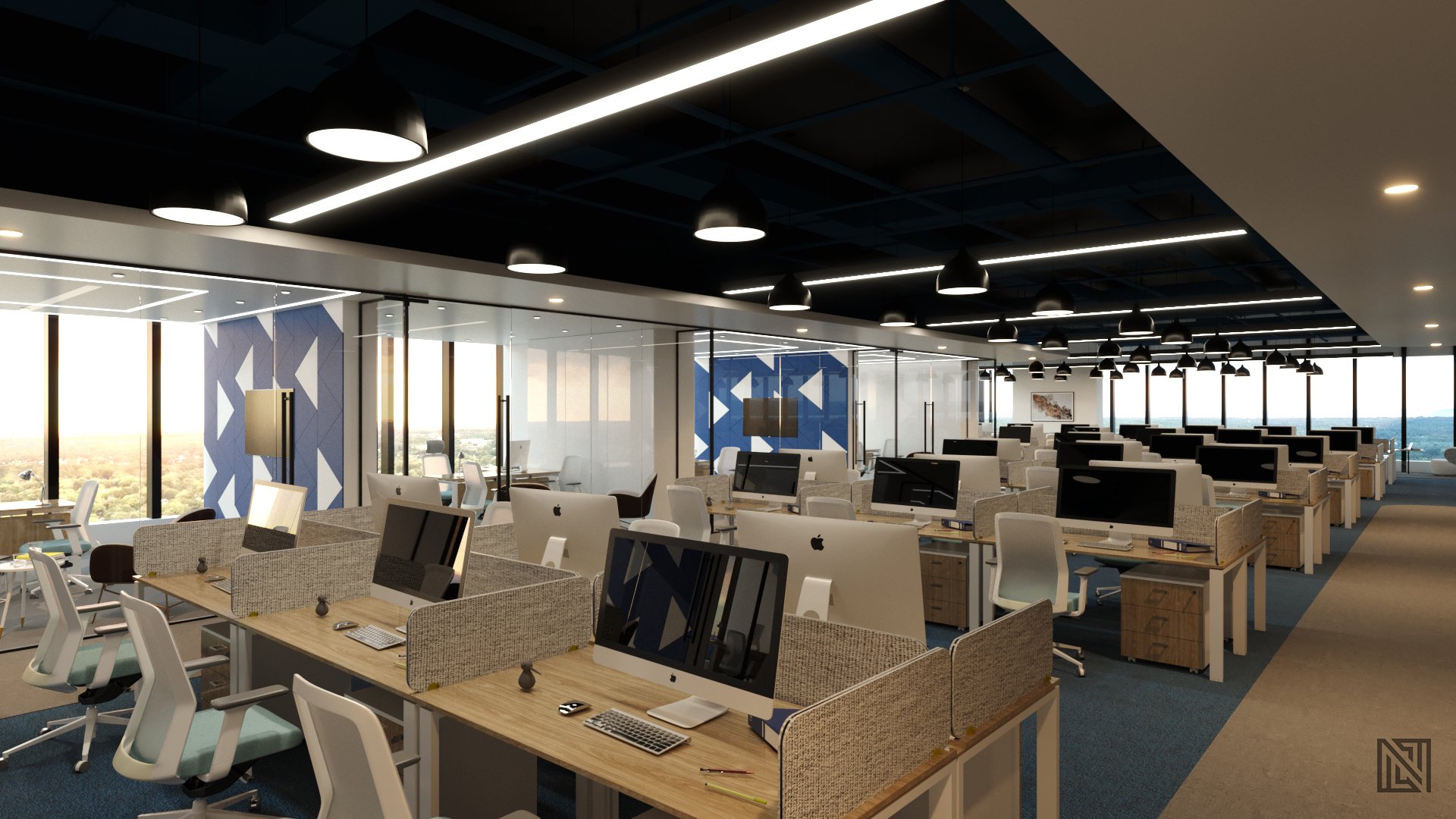 Colliers Office — commercial, view 5 of 9, UAE. 3ds Max · Corona render by Nasmeer VM.