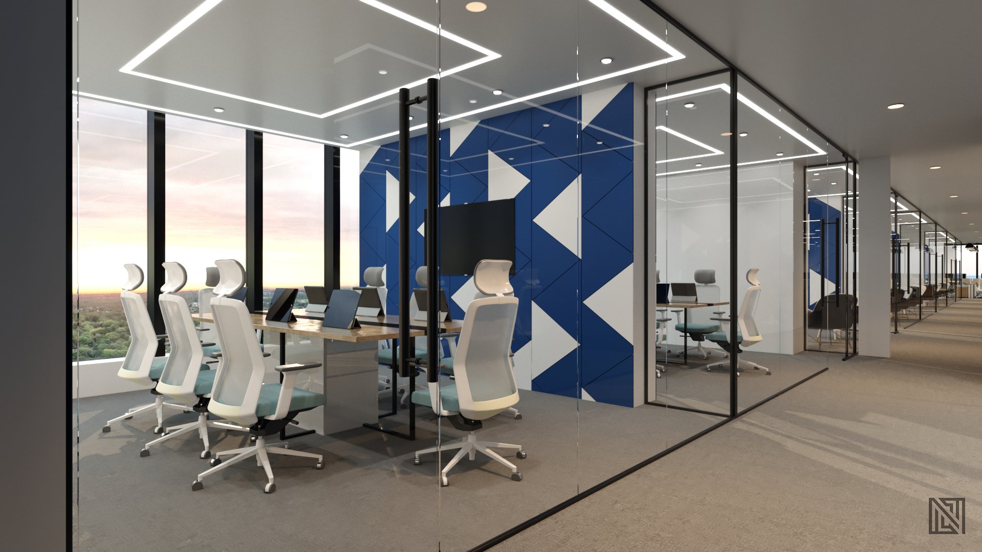 Colliers Office — commercial, view 6 of 9, UAE. 3ds Max · Corona render by Nasmeer VM.