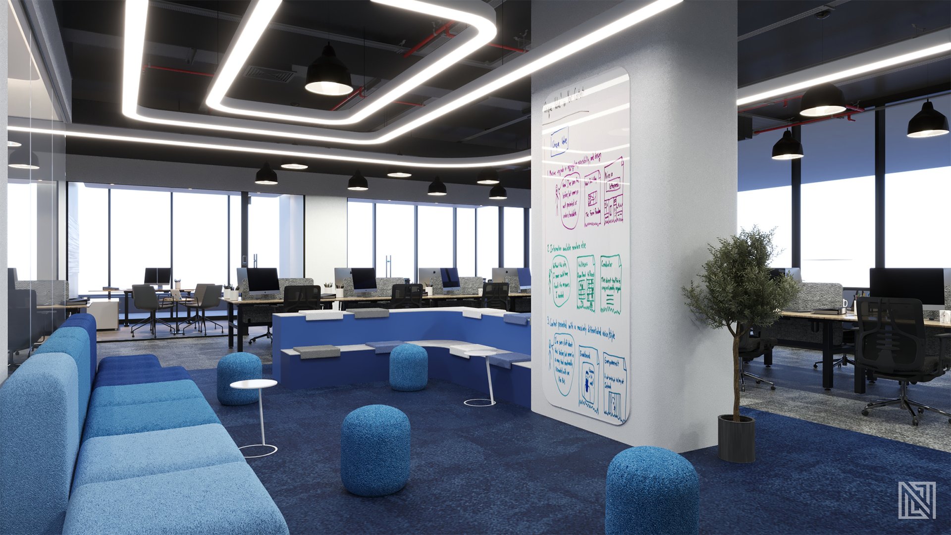 Contango Office — commercial, view 4 of 5, UAE. 3ds Max · V-Ray render by Nasmeer VM.