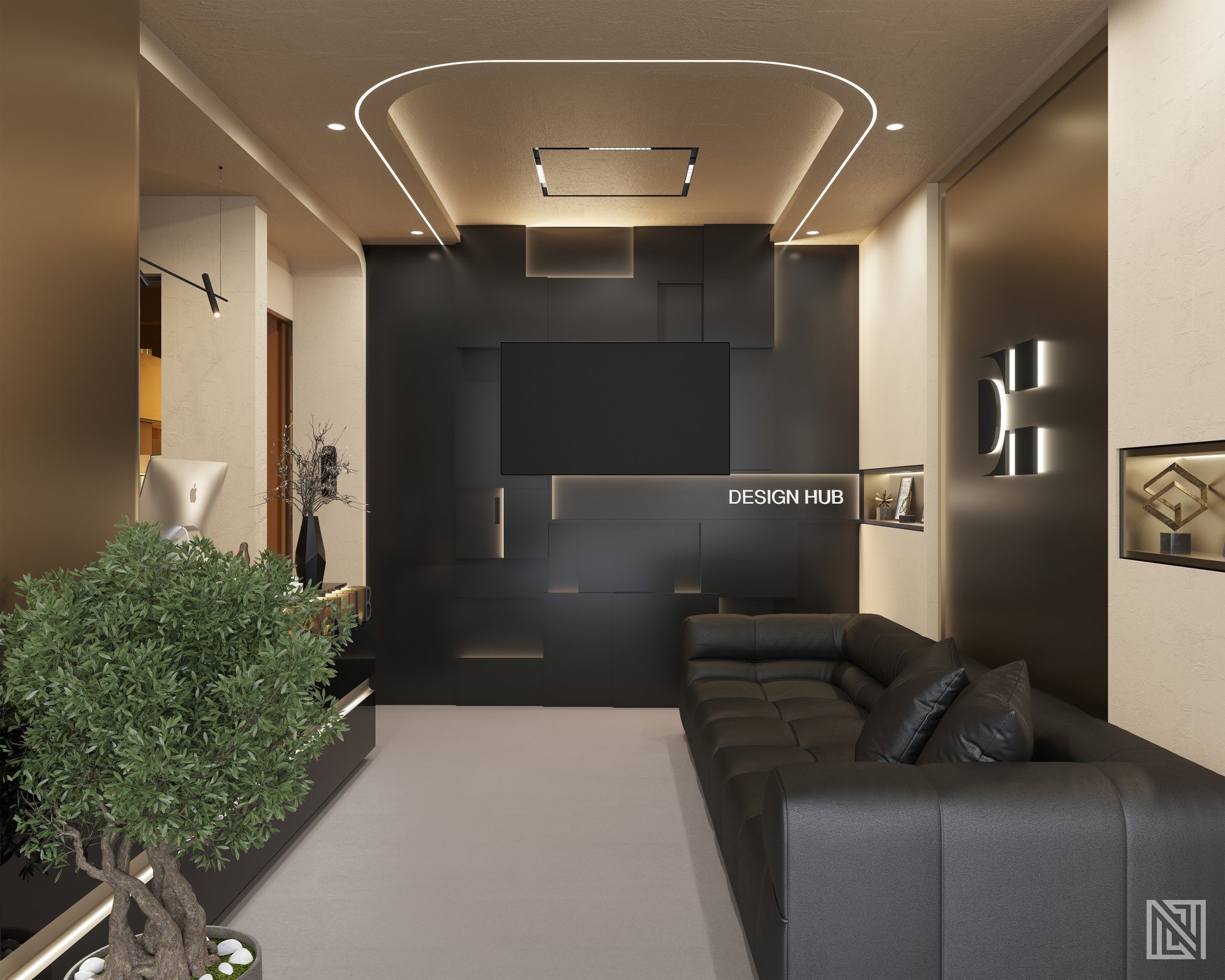 Design Hub — Office — commercial, view 3 of 5, UAE. 3ds Max · Corona render by Nasmeer VM.