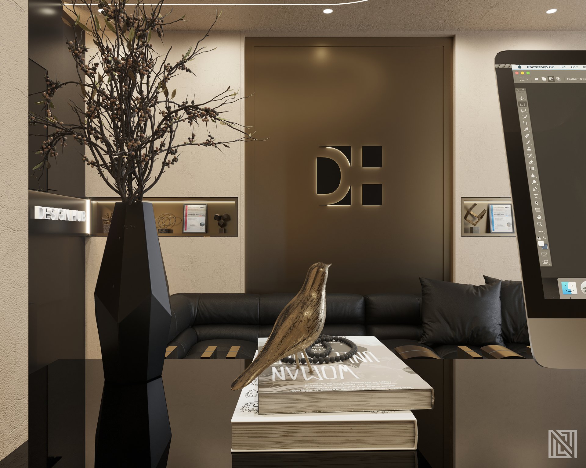 Design Hub — Office — commercial, view 5 of 5, UAE. 3ds Max · Corona render by Nasmeer VM.