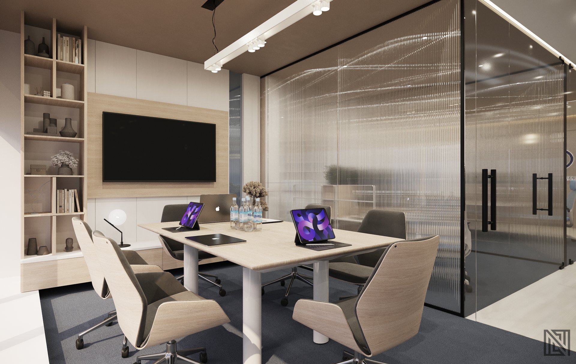 Designs & Dimensions — Office — commercial, view 11 of 13, UAE. 3ds Max · Corona render by Nasmeer VM.