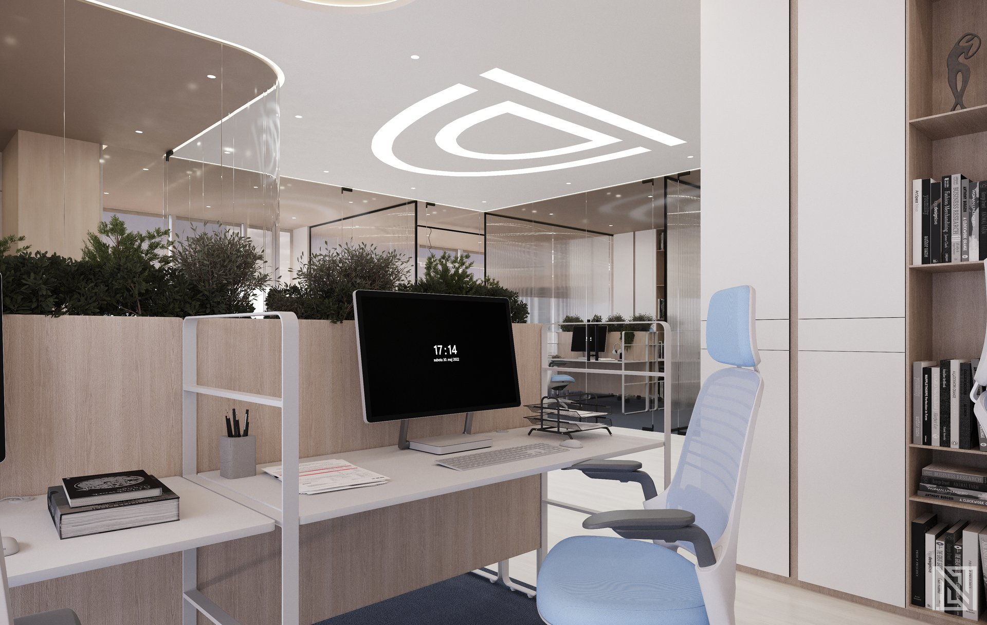 Designs & Dimensions — Office — commercial, view 13 of 13, UAE. 3ds Max · Corona render by Nasmeer VM.