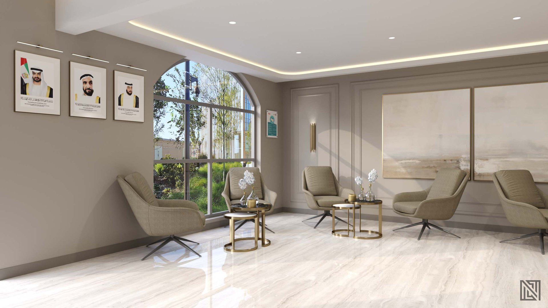 Elyzee Hospital — Interior — interior, view 7 of 7, UAE. 3ds Max · V-Ray render by Nasmeer VM.