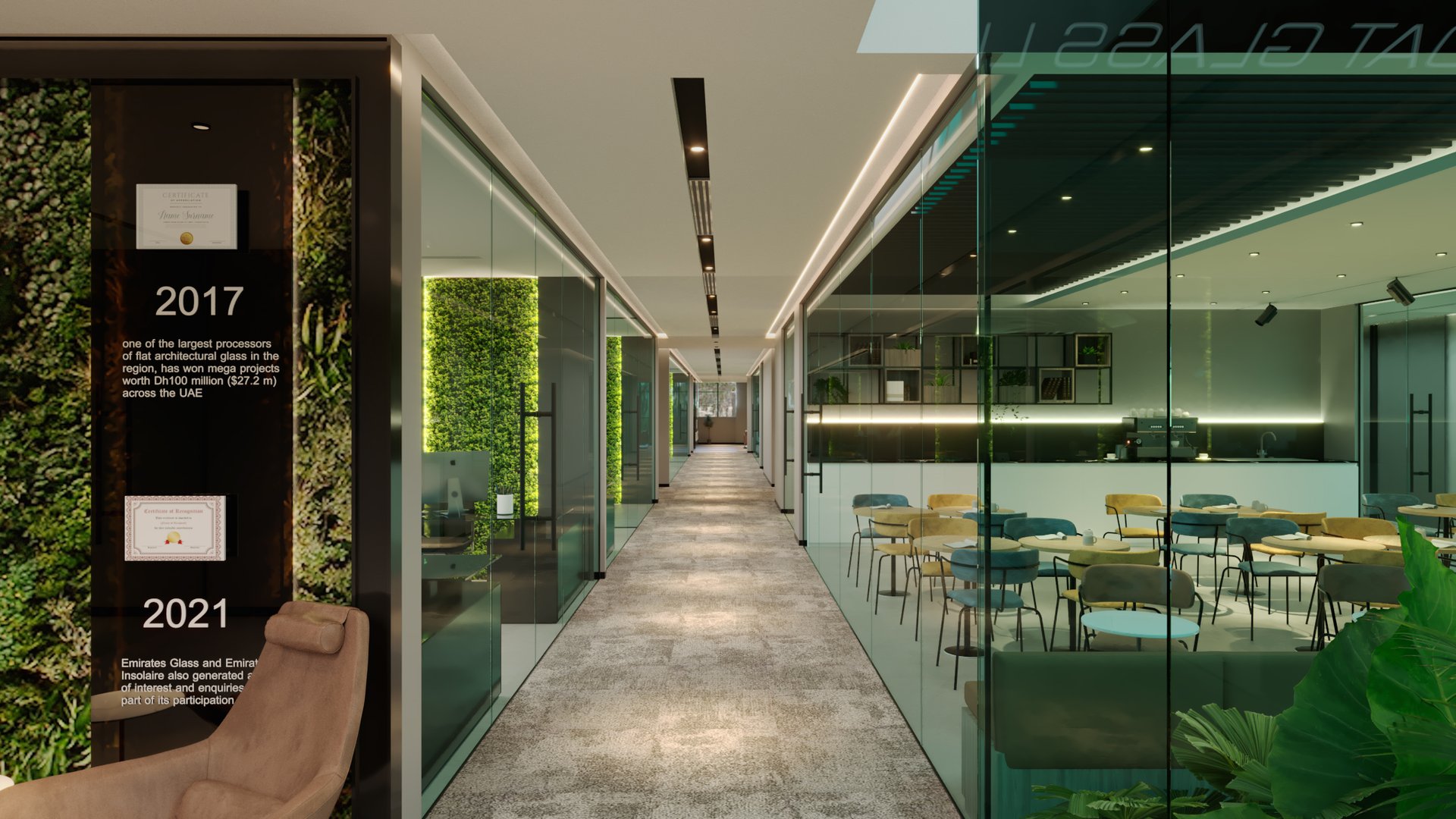 Emirates Float Glass — Office — commercial, view 10 of 39, UAE. 3ds Max · Corona render by Nasmeer VM.
