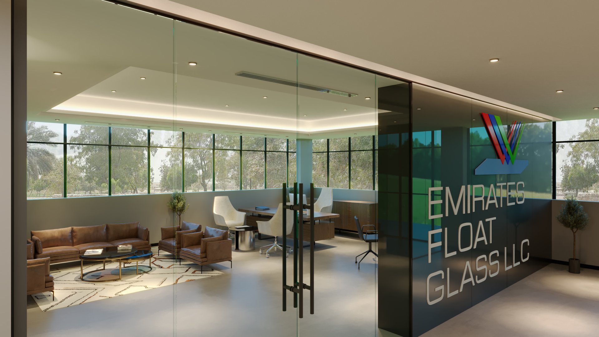 Emirates Float Glass — Office — commercial, view 9 of 39, UAE. 3ds Max · Corona render by Nasmeer VM.