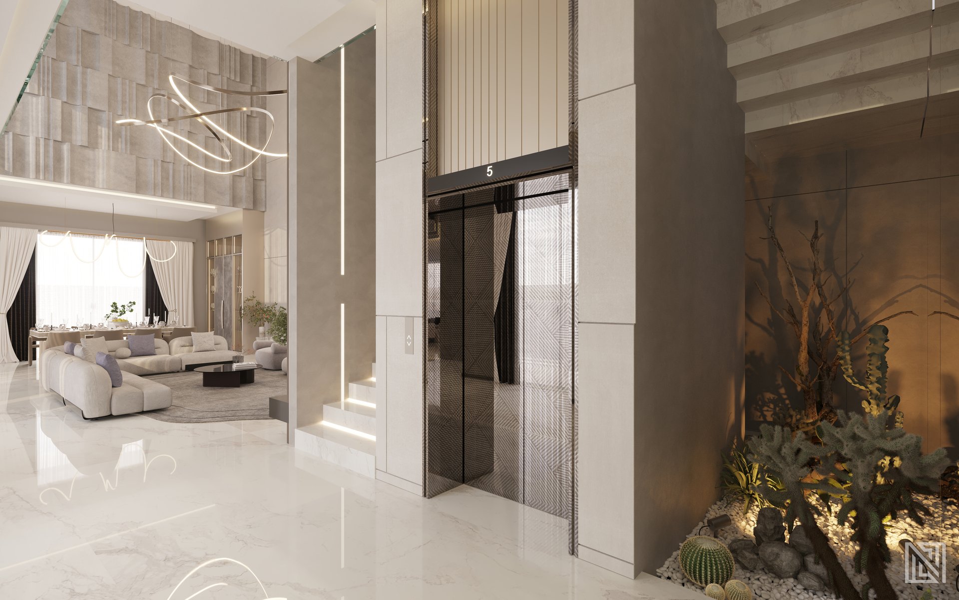 Fawad Villa — architecture, view 14 of 70, UAE. 3ds Max · Corona render by Nasmeer VM.